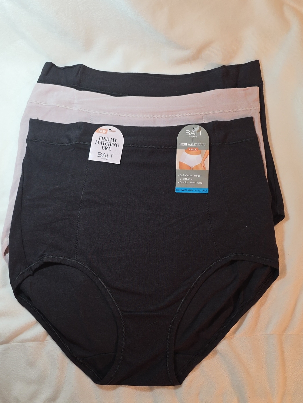 NWT Bali Breathe High Waist Briefs - 3 Pack